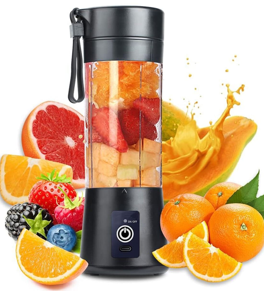 380ml Rechargeable Portable 6 Blades Juicer Mixer BlenderShare By Utility jet