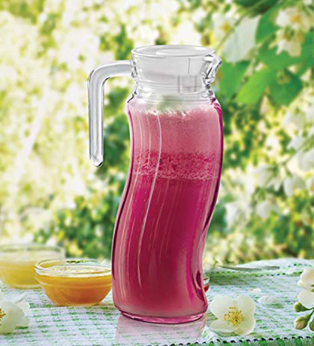 Transparent 1 Ltr Glass JugShare By Femora