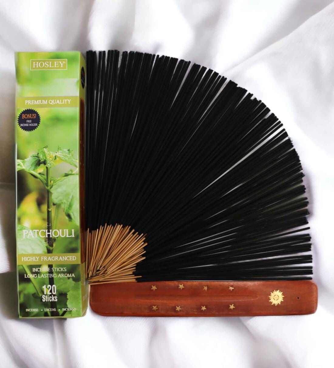 Patchouli Fragrance 120 Incense Sticks With Wooden HolderShare By Hosley