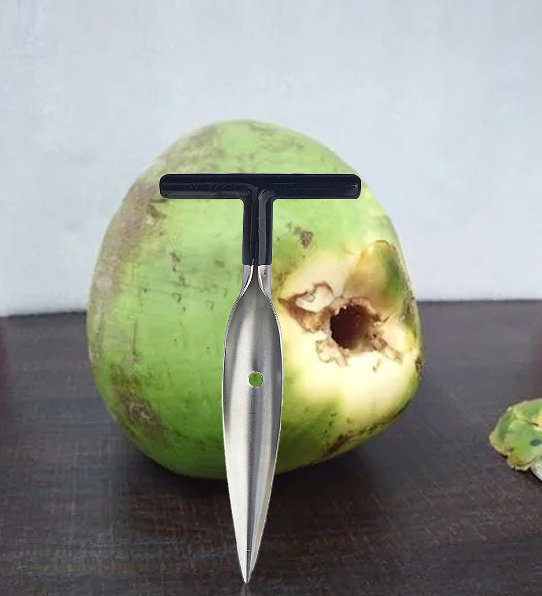 Vina Silver & Black Stainless Steel Coconut OpenerShare By 5 Needs