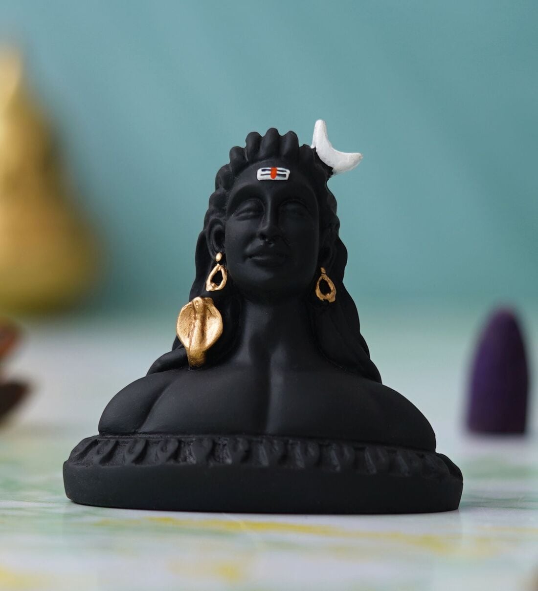Black Polyresin Adiyogi Lord Shiv IdolShare By eCraftIndia