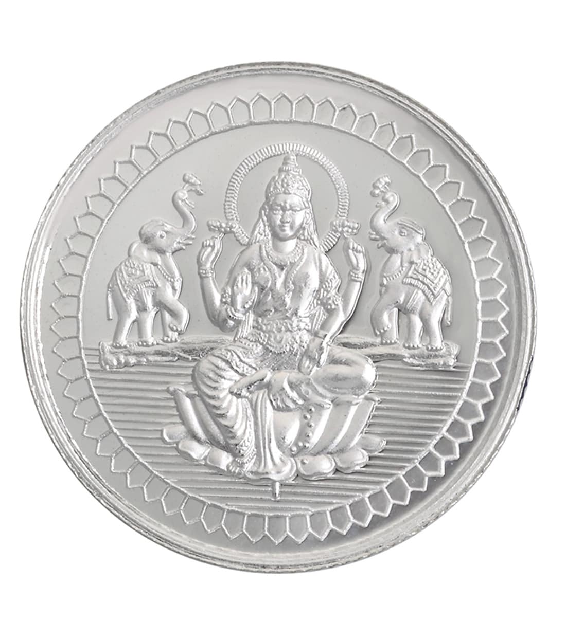 10 Grams (999) Goddess Lakshmi Silver CoinShare By Bangalore Refinery