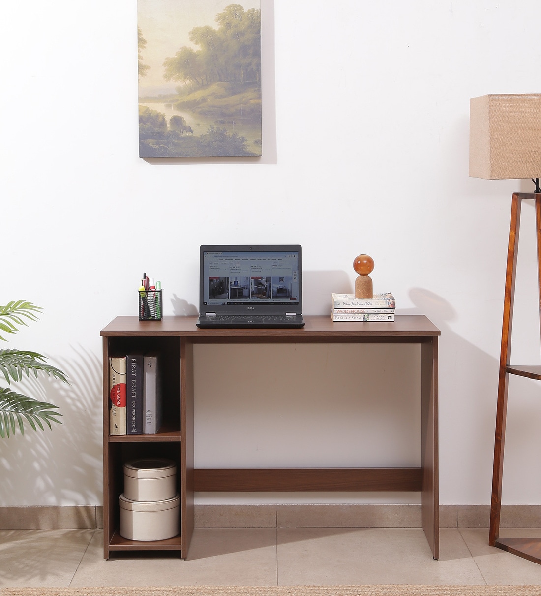 Kenny Writing Table in Planked Walnut FinishShare By Mintwud from Pepperfry