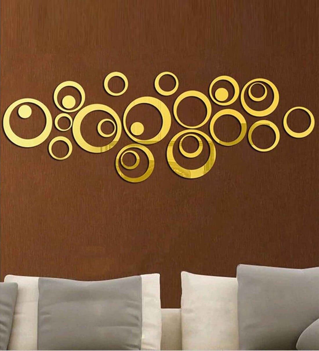 Golden Decorative Acrylic Mirror Wall StickerShare By Wens