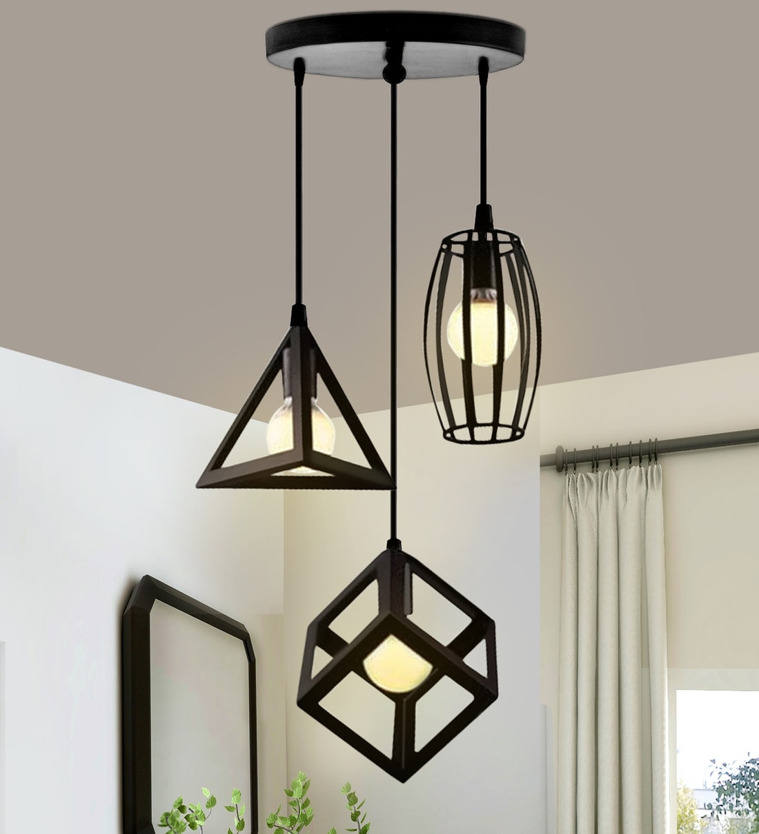 Chandelier Pendant Light, Retro Industrial Style, Nordic Iron Hanging Light, CubeShare By Homesake