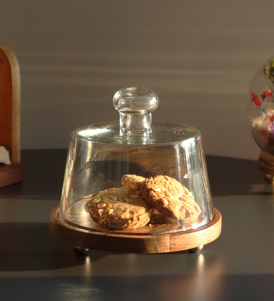 Transparent Acacia Wood ClocheShare By Ireka Homes