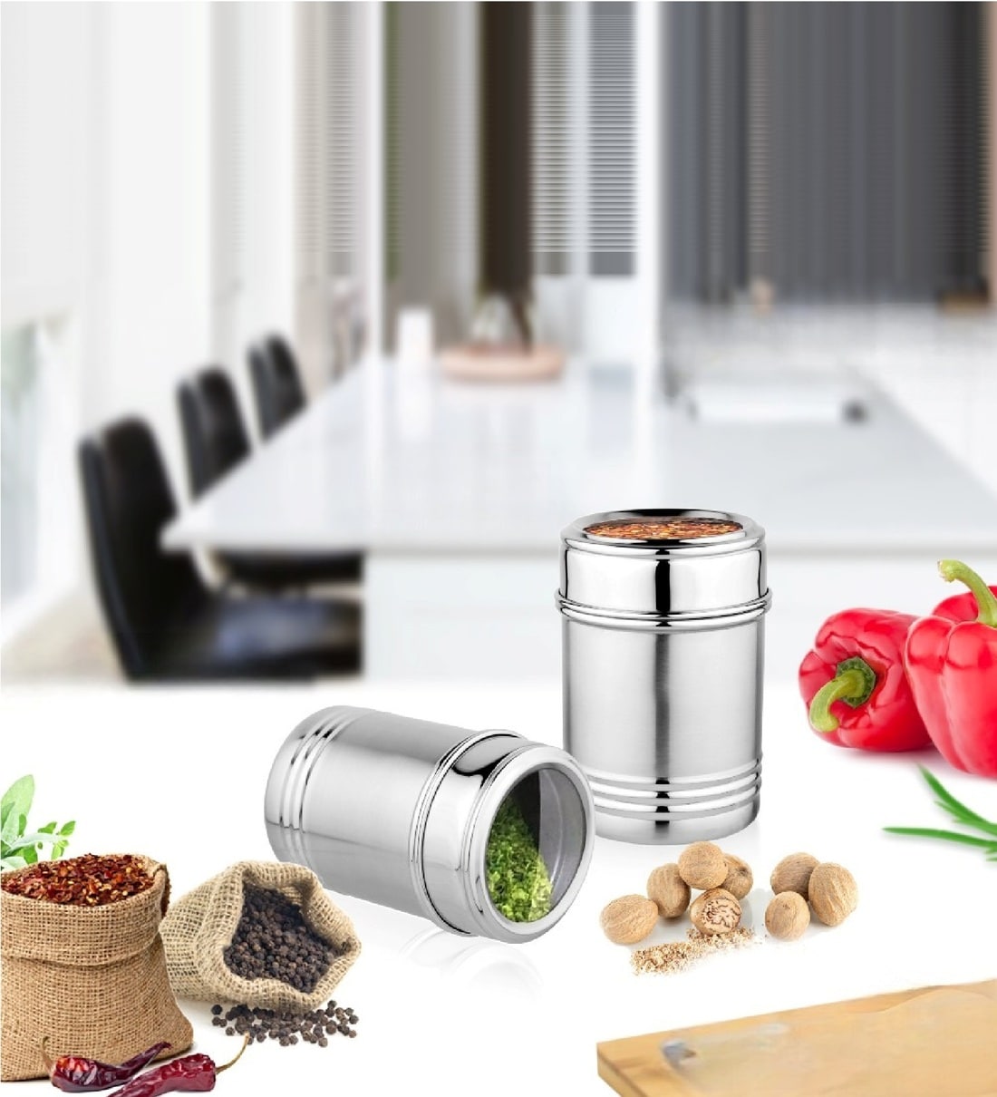 (Set of 2) 300 ml Stainless Steel Storage ContainerShare By 5 Needs