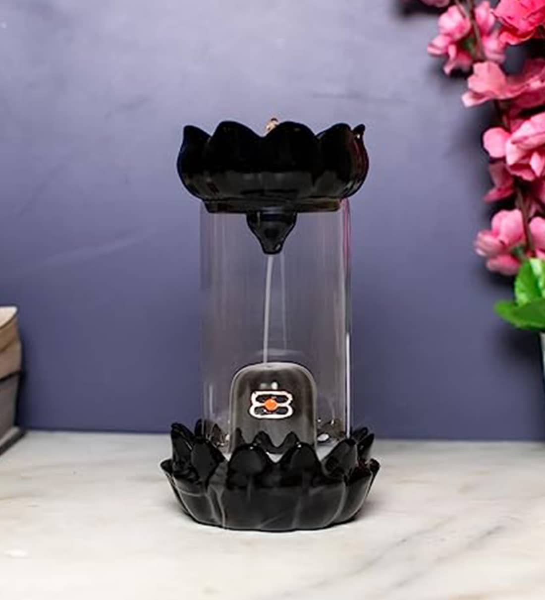 Shiva Smoke Fountain Black Polyresin Incense HoldersShare By Wens