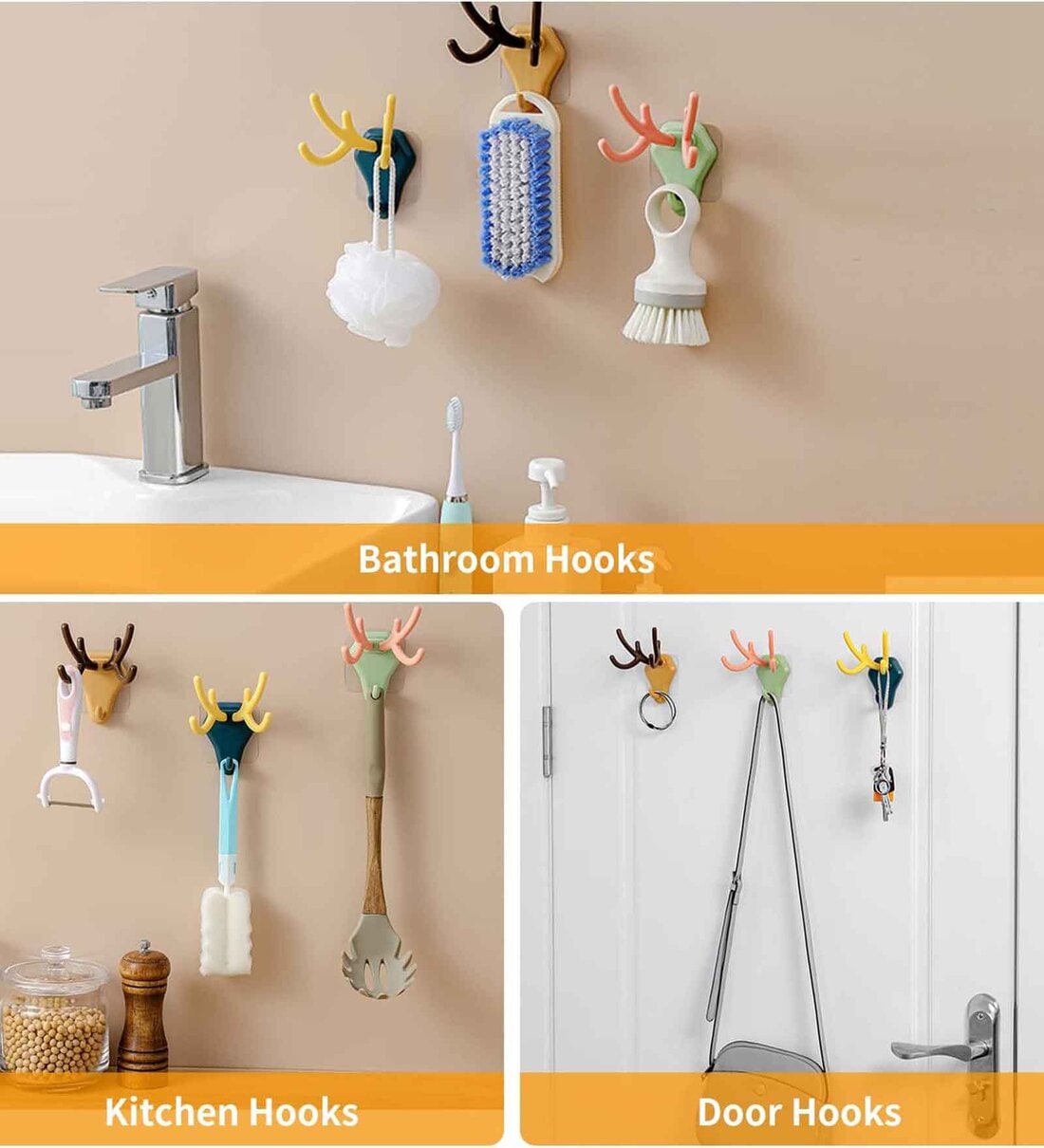 Self-Adhesive Plastic Multipurpose HookShare By Wens