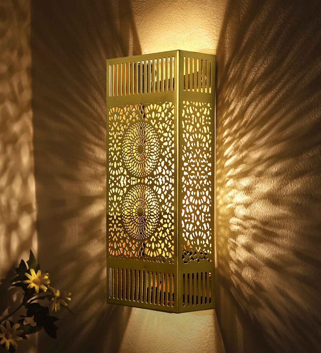 Turkish Moroccan Wall Sconce Lamp, Wall Mounted Porch Light, Full RectangleShare By Homesake