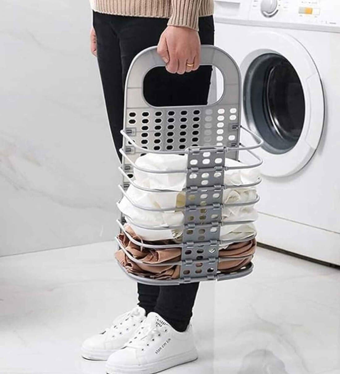 Collapsible Hanging Laundry BasketShare By Wens