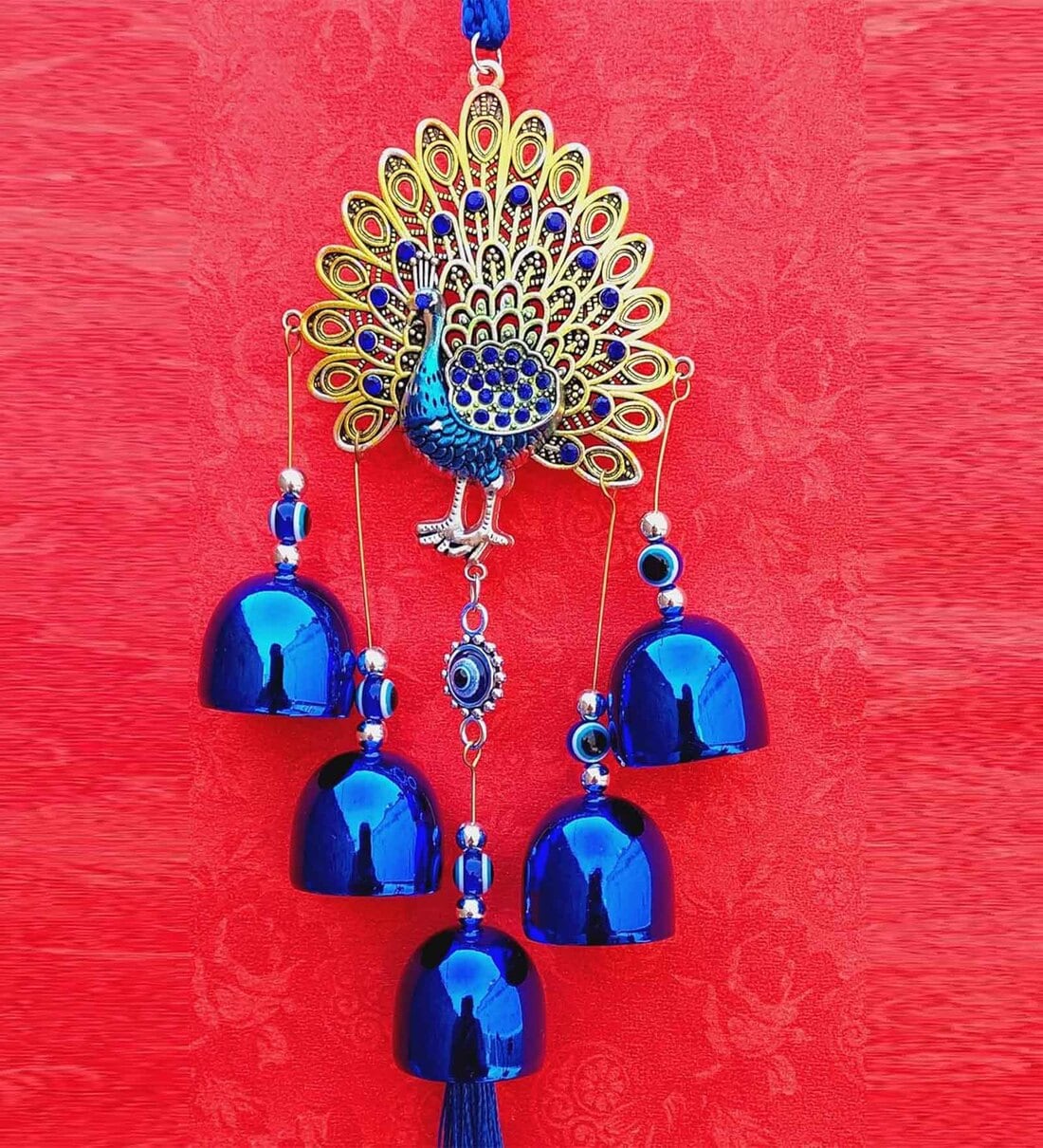 Peacock Showpiece Nazar Battu for Shop Office Living Room, BlueShare By Wens