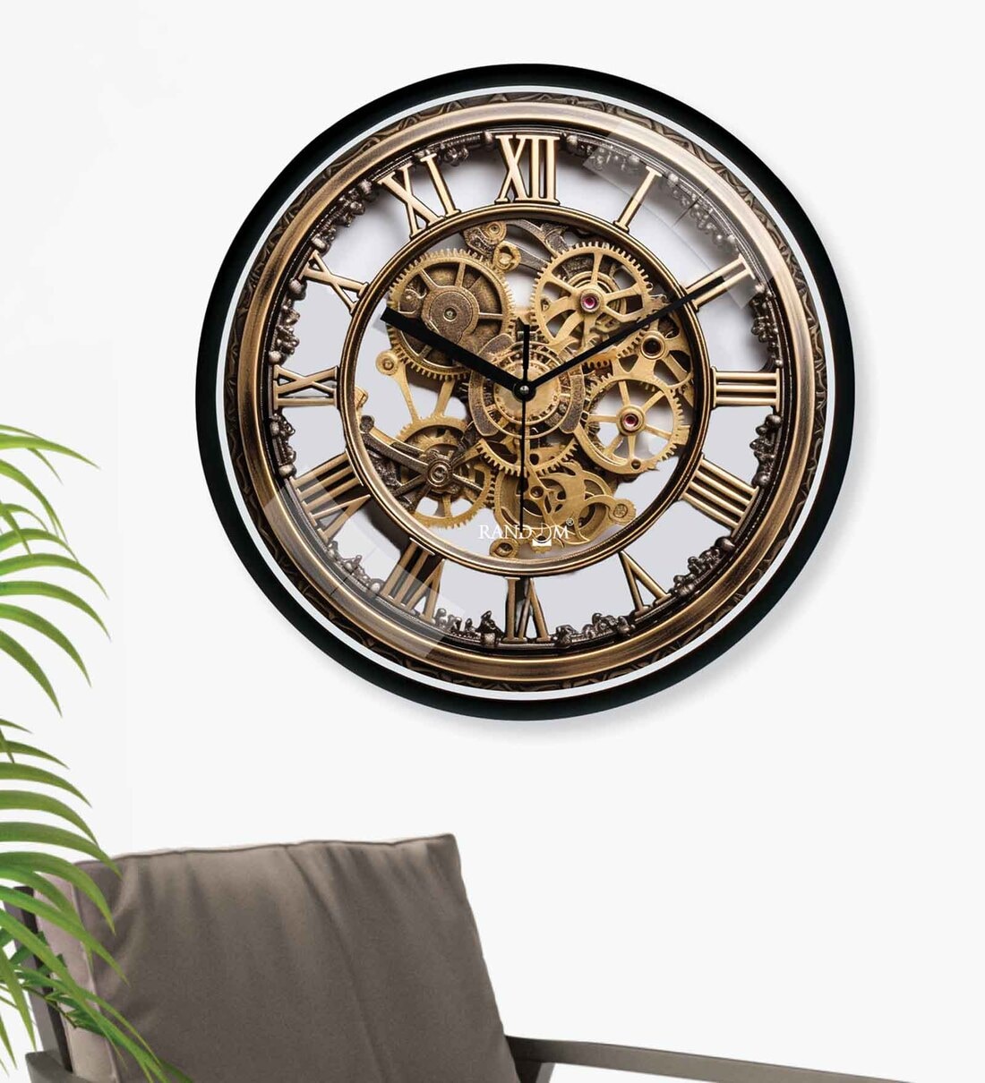 Multicolour Modern Plastic Stylish Non Ticking Silent Analog Wall Clock -12 inchShare By Random