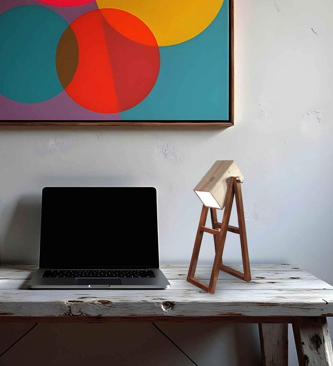 Focal Brown Shade Table Lamp With Wood BaseShare By Symplify