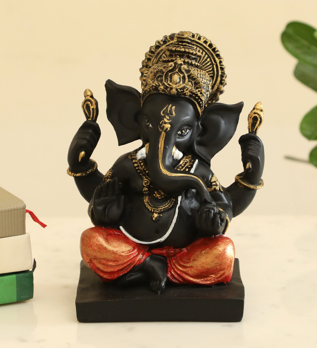 Bhupati Ganesha in Ren & Black ColorShare By Vedas