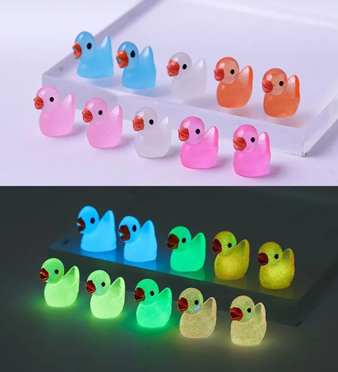 Pack of 30 Luminous Duck Miniatures DecorShare By Chocozone