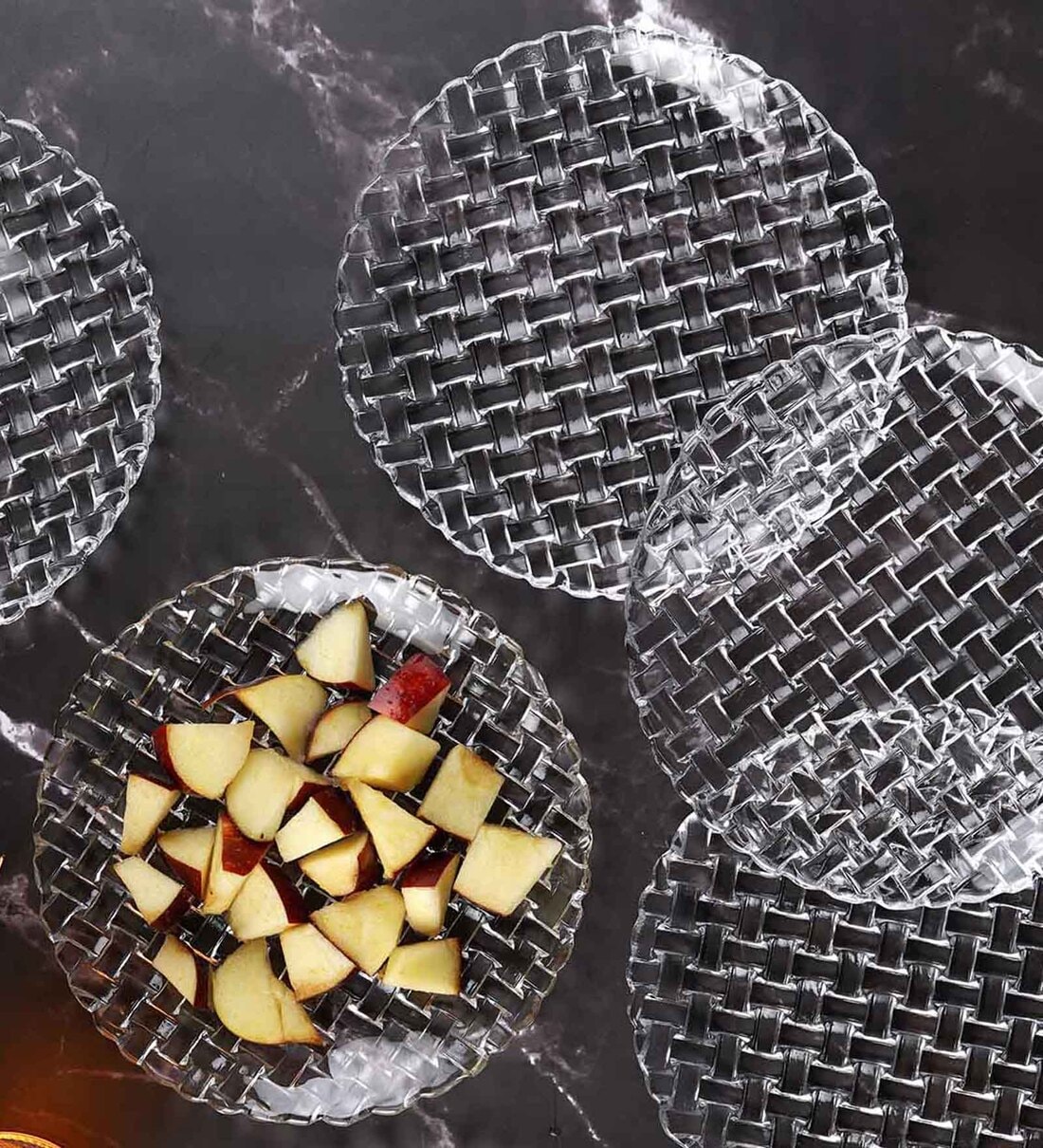 (Set of 2) Designer Glass Quarter PlateShare By Ceradeco