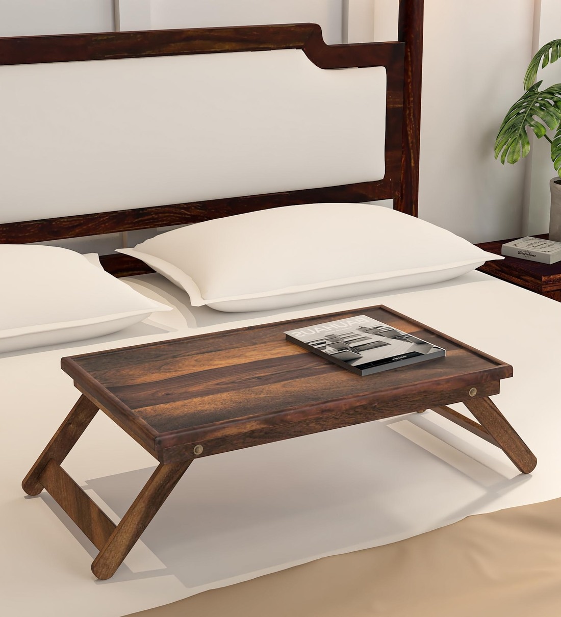 Kennewick Sheesham Wood Portable Table in Scratch Resistant Provincial Teak FinishShare By Woodsworth from Pepperfry