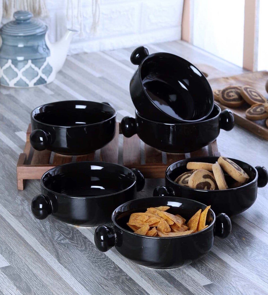 (Set of 2) Glossy 390ml Ceramic BowlShare By Cdi