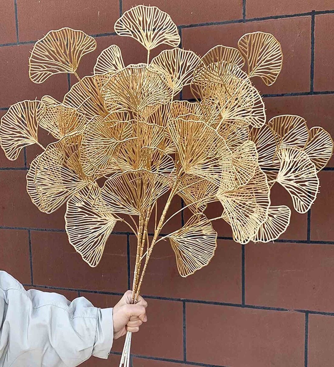 Gold Polyester Artificial FlowerShare By Art Street