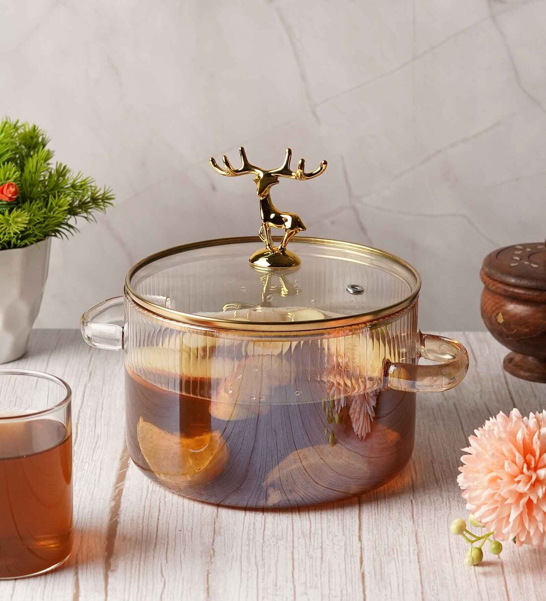 1.6 Ltrs Borosilicate Glass Serving Bowl (Brown)Share By Ceradeco
