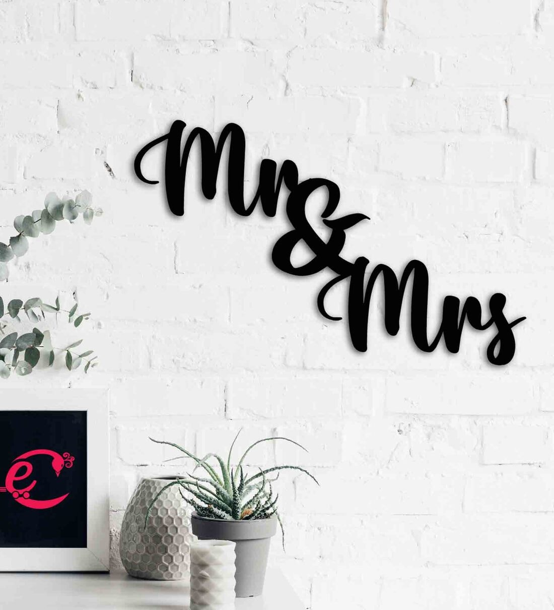 MDF "Mr & Mrs" Wooden Wall HangingShare By eCraftIndia