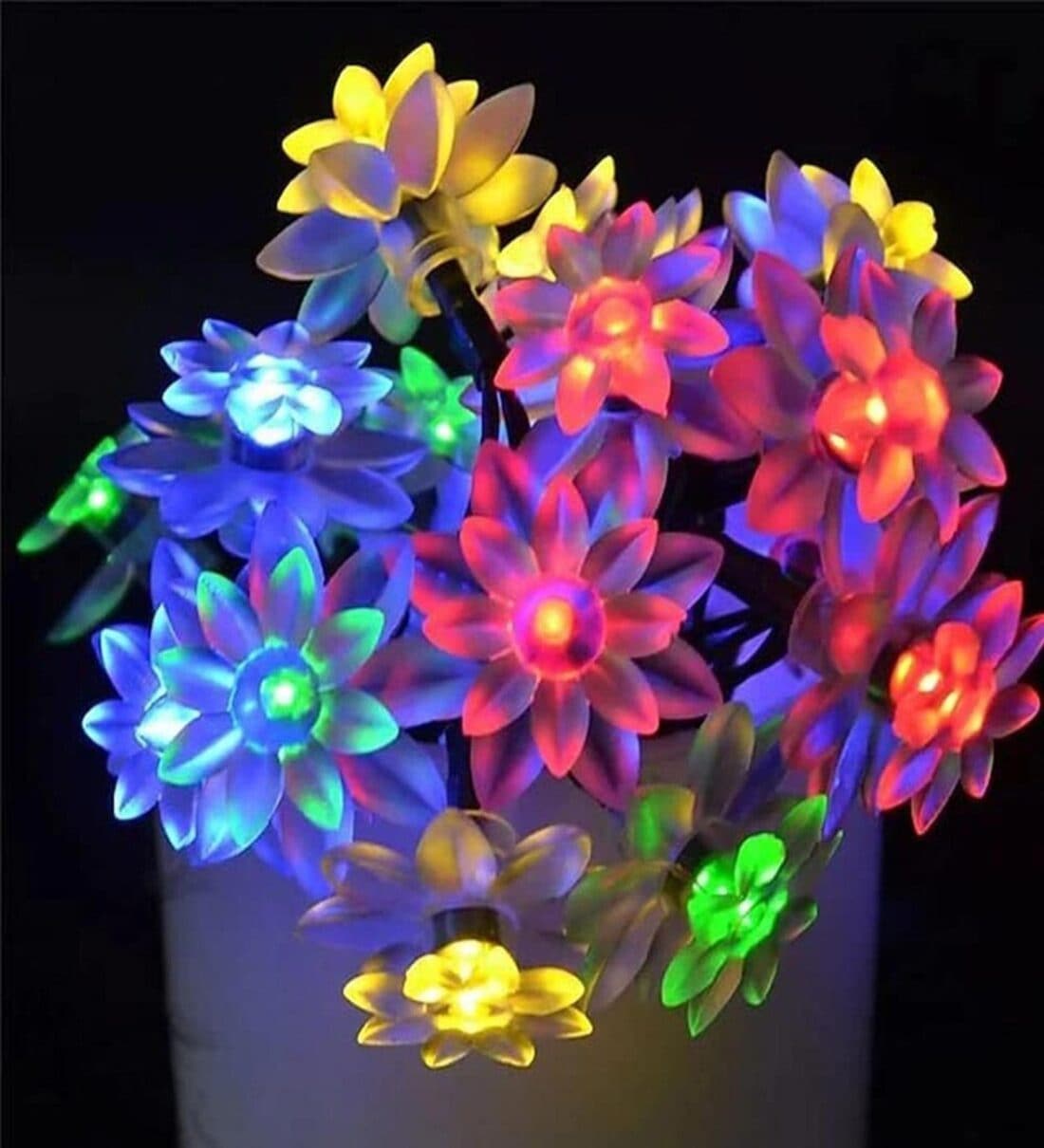 Flower (20 LED, 3 Meter) Copper Wired LED String Light (Multicolour)Share By The Purple Tree
