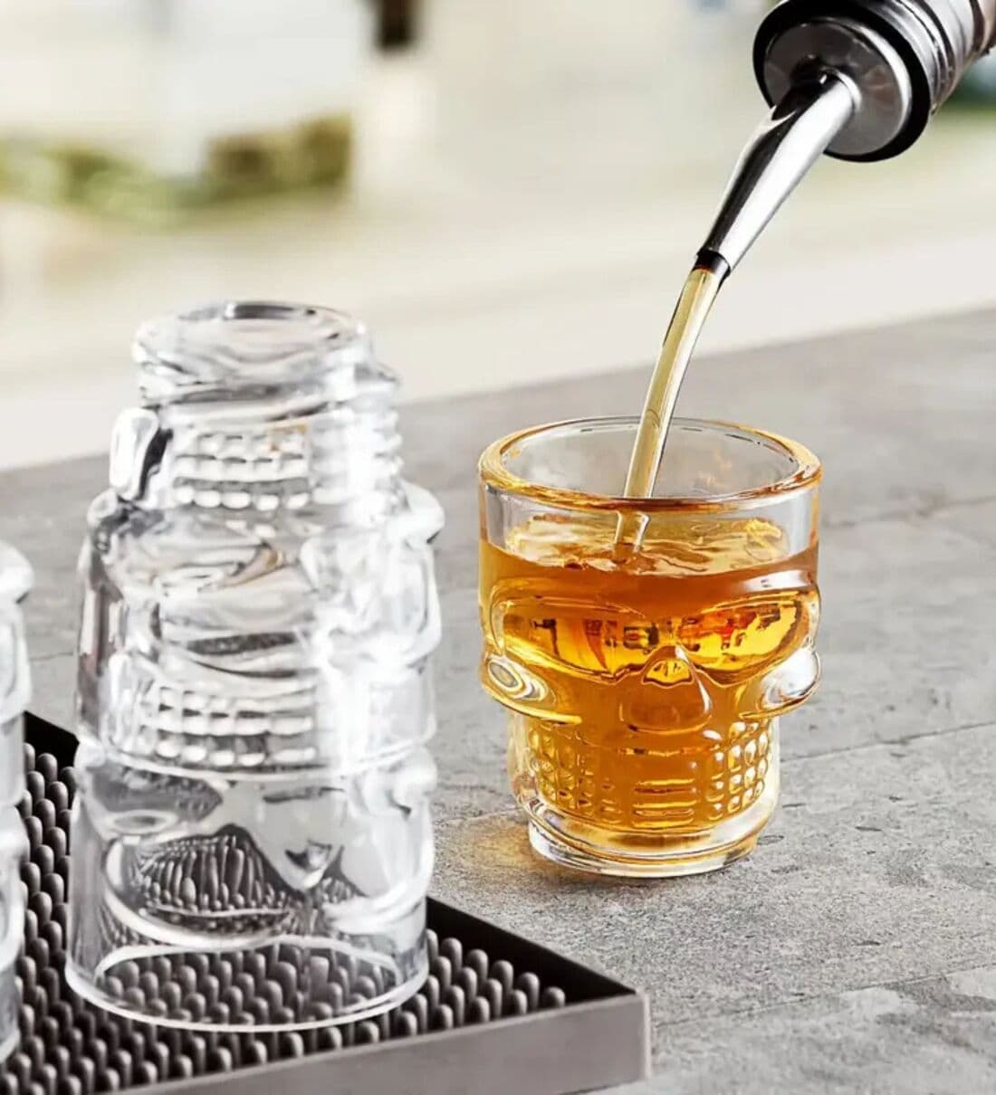 (Set of 2) 60 ml Skull Shape Shot GlassesShare By Regalo
