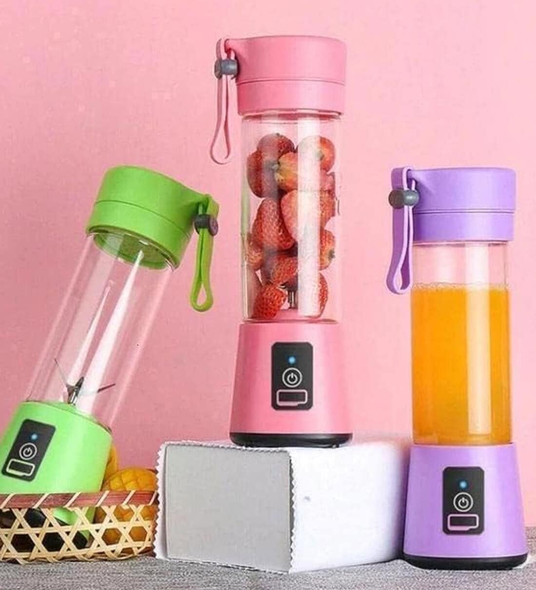 380ml Rechargeable Portable 6 Blades Juicer Mixer BlenderShare By Utility jet