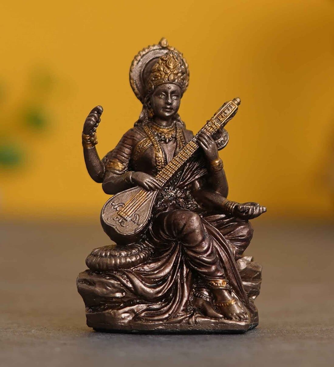Bronze Saraswati IdolShare By eCraftIndia