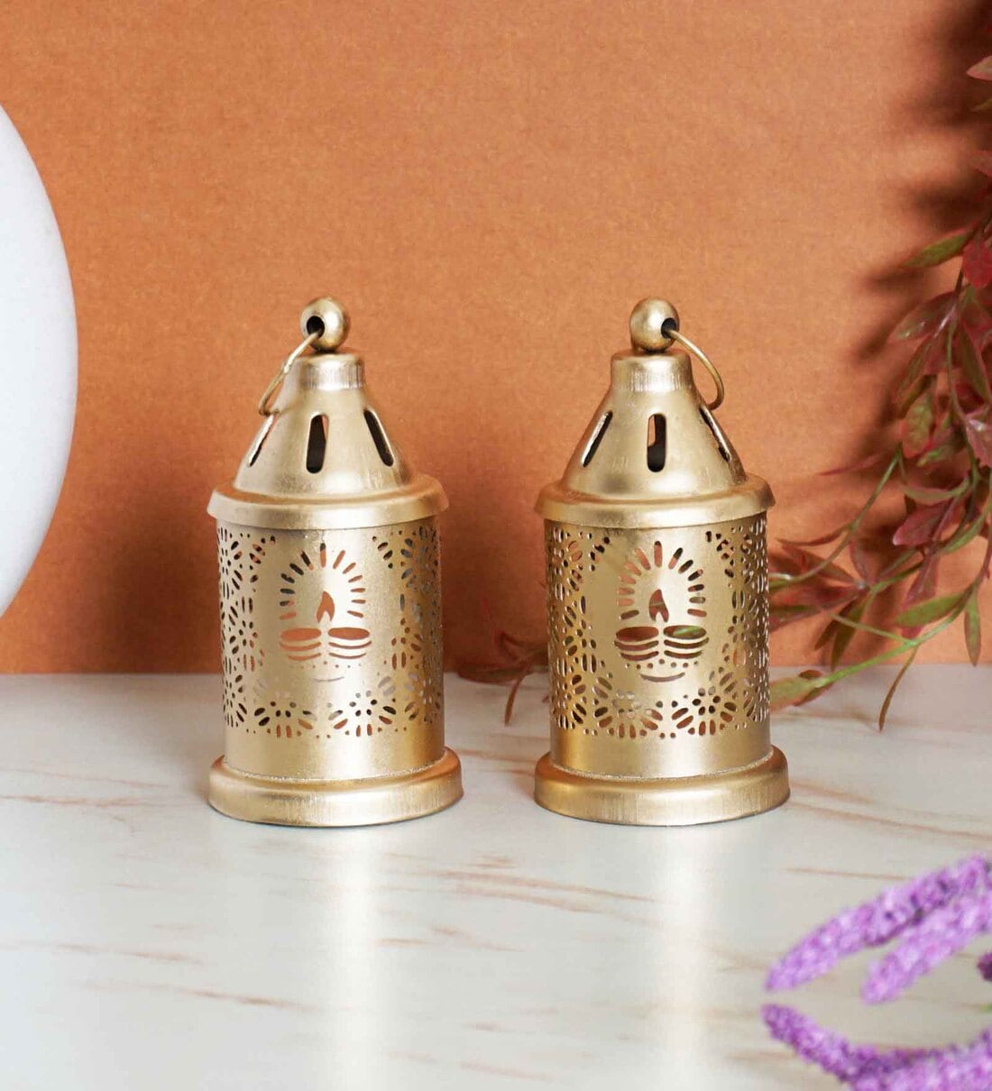 Small Lantern Tealight Candle Holders  Diyas (Set Of 2)Share By Purestory