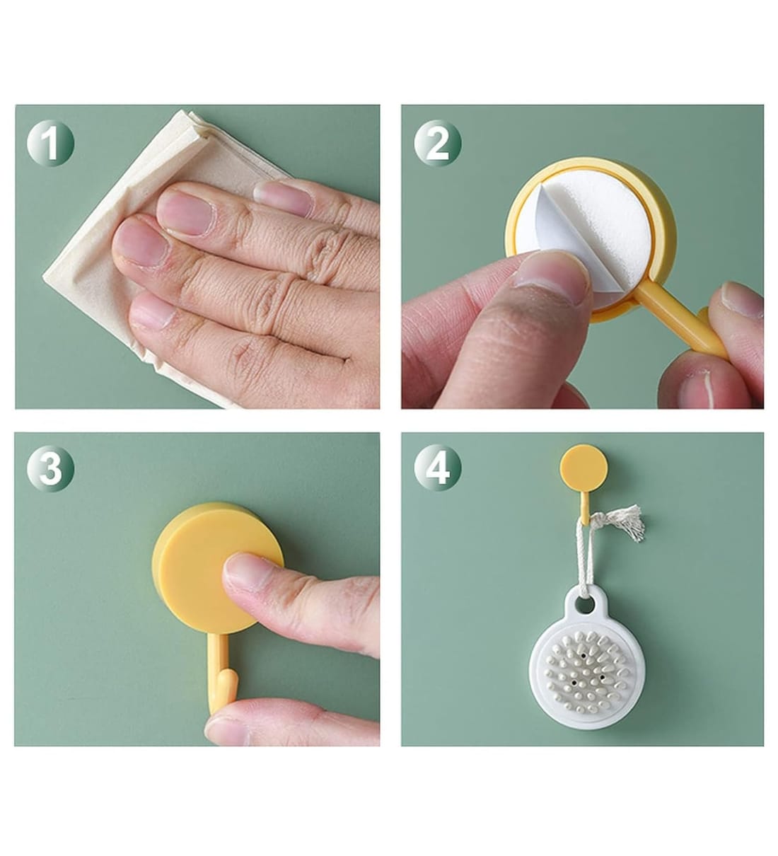 10 Pcs Self Adhesive Waterproof Wall Hooks (10 Pcs)Share By Regalo