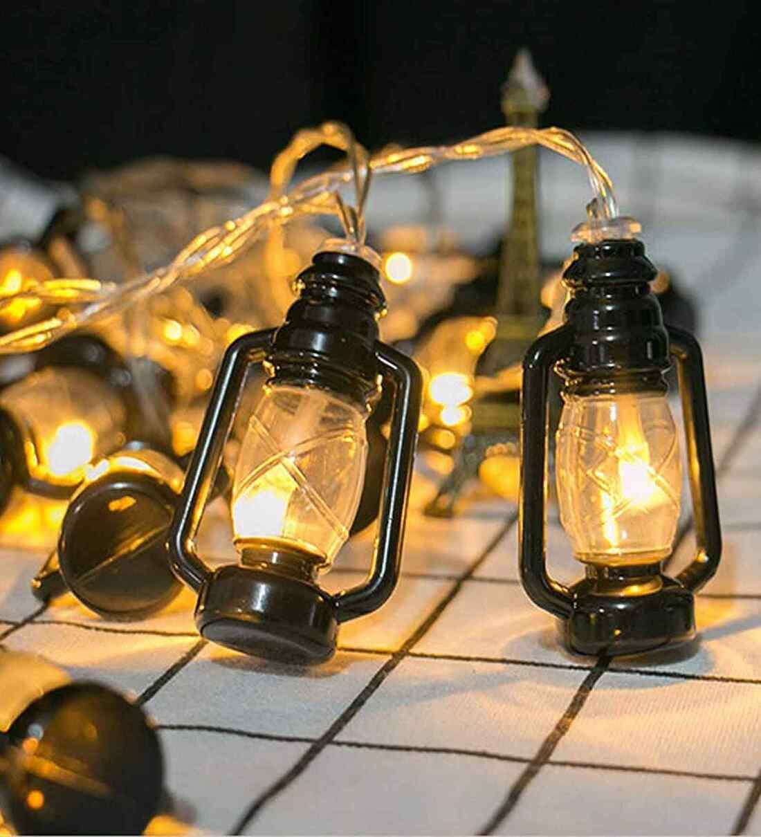 16 LED, Black Lantern Shaped 5 Mtrs LED String LightShare By Casacraft from Pepperfry