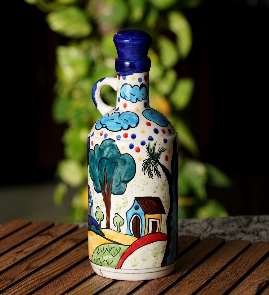 1 Ltr Ceramic Multicolor Oil DispenserShare By Freakway