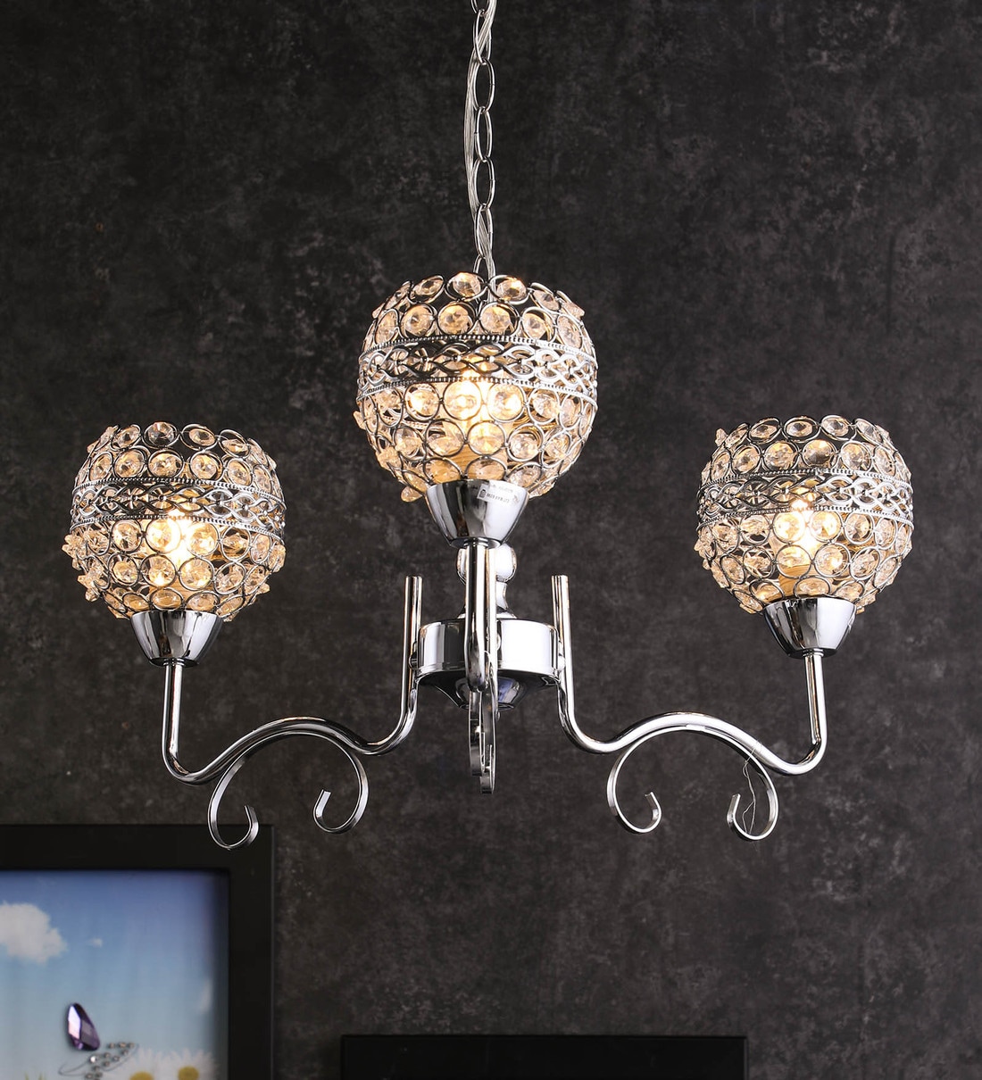 Silver Crystal ChandelierShare By Stello