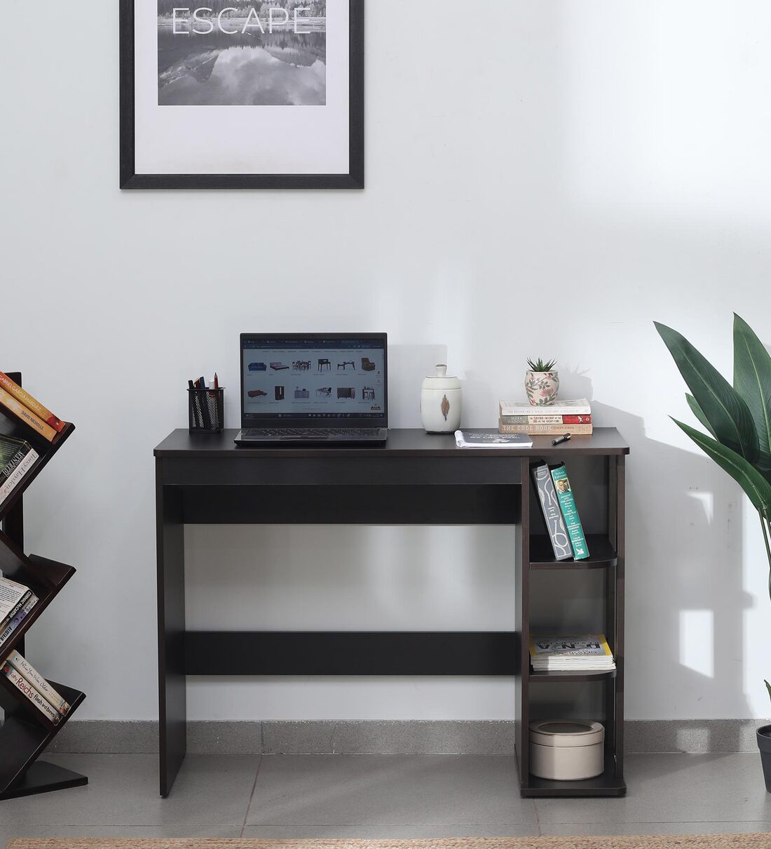 Genji Writing Table in Wenge FinishShare By Mintwud from Pepperfry