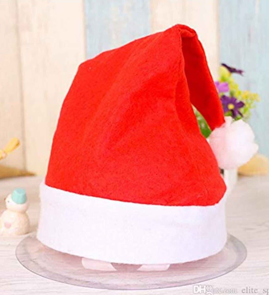 Red & White Christmas (Pack of 3)  Santa CapShare By eCraftIndia