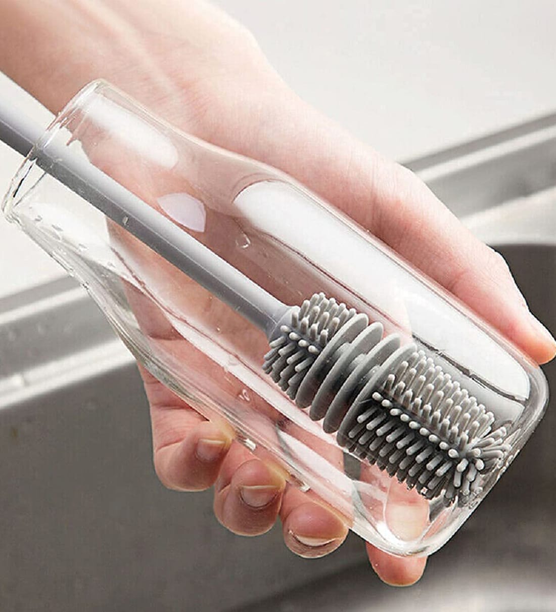 31cm Long Handle Silicone Bottle Cleaning BrushShare By 5 Needs