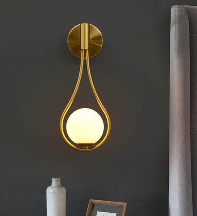 Teardrop Shaped Gold Metal Wall SconcesShare By Sinoman