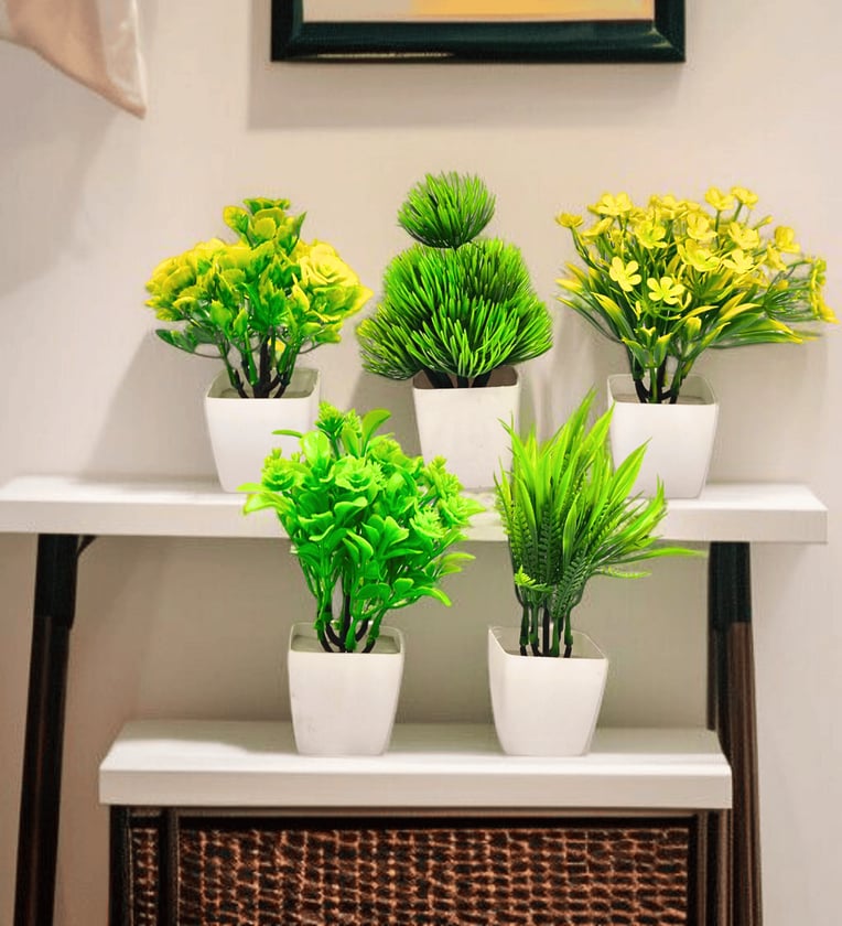 Set of 5 Artificial Desk Potted PlantsShare By VoiDrop