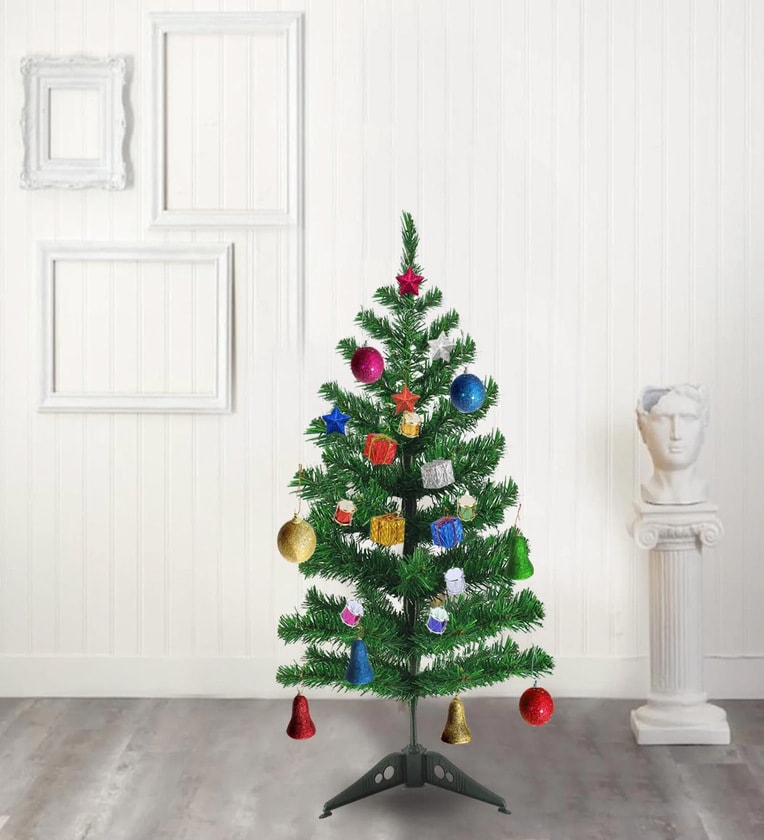 2 Ft Artificial Pine Christmas Tree with 20 Ornaments Share By Fashion Bizz