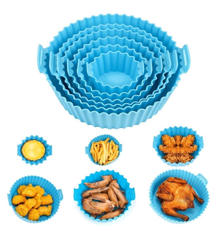 Reusable Washable Air Fryer Silicone Pot 6 pcs with Ear HandlesShare By Regalo