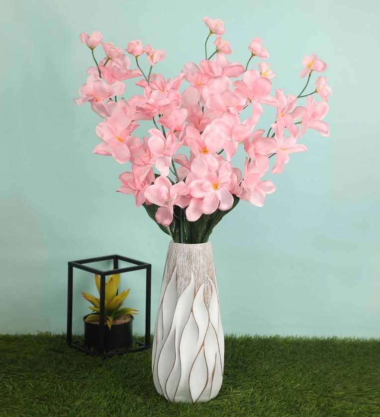 Pink Fabric Orchid Artificial FlowersShare By Casacraft from Pepperfry