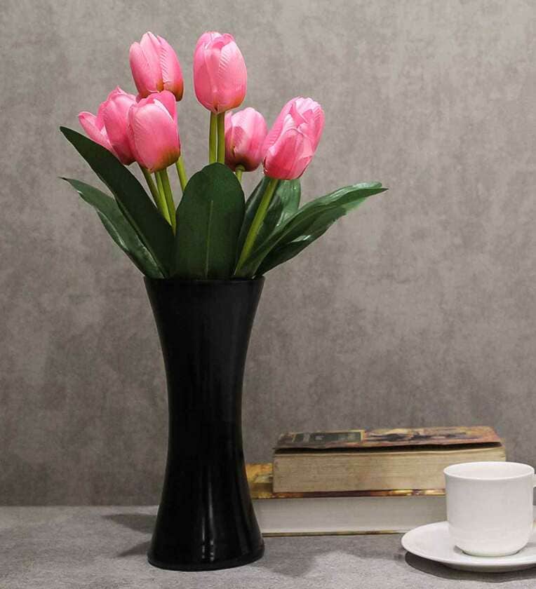 Pink Polyester Tulips Artificial FlowersShare By Casacraft from Pepperfry