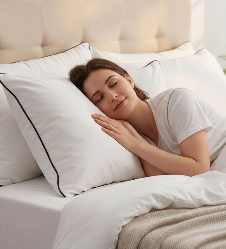 Stripe Microfiber (Set of 2) 24 L x 16 W Inch Pillow With Blue LiningShare By Sleep Time