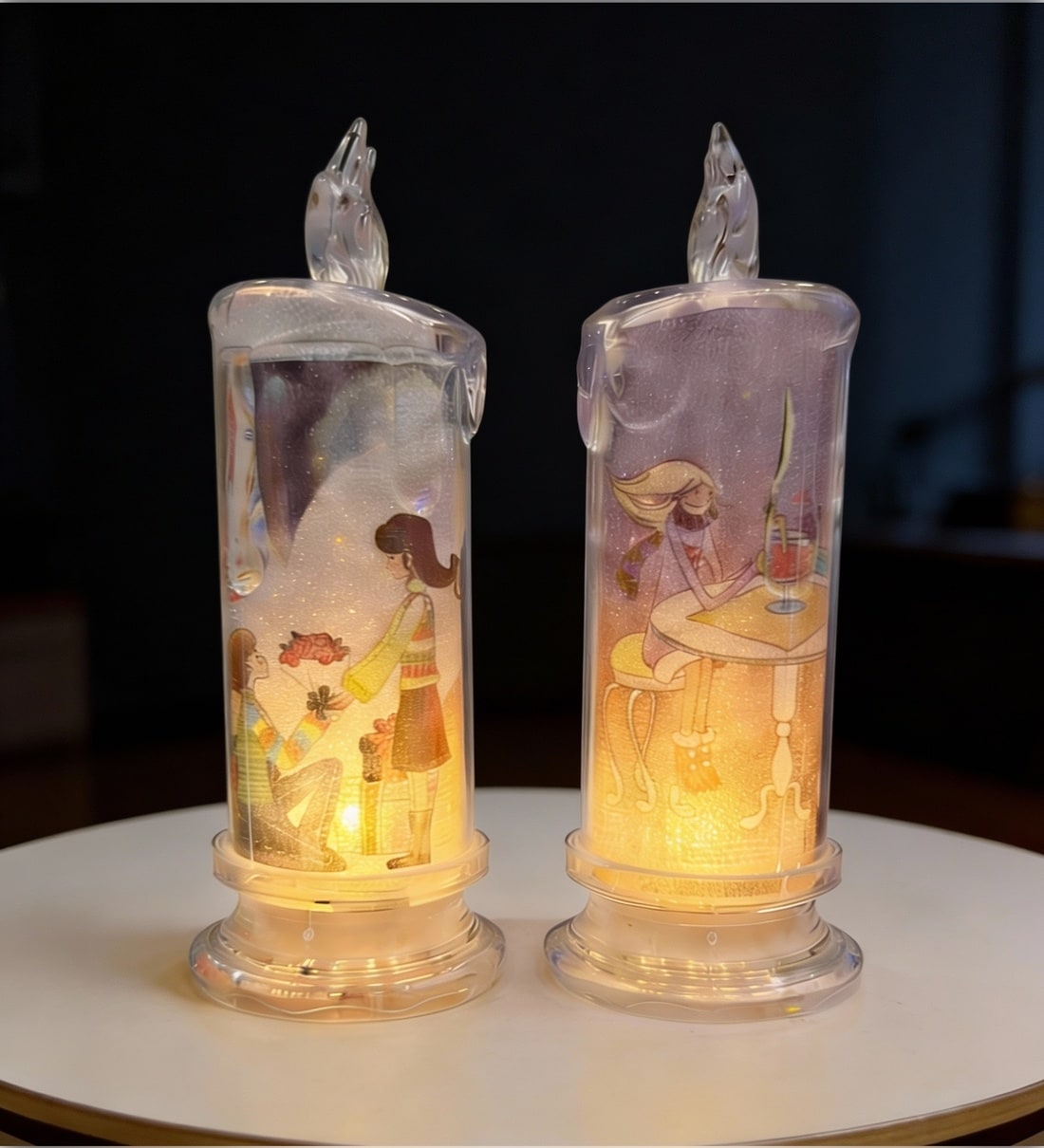 Cute Couple LED CandleShare By Wens