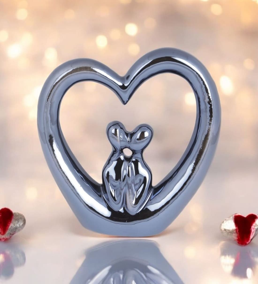 Heart Ceramic Couple ShowpieceShare By Chocozone