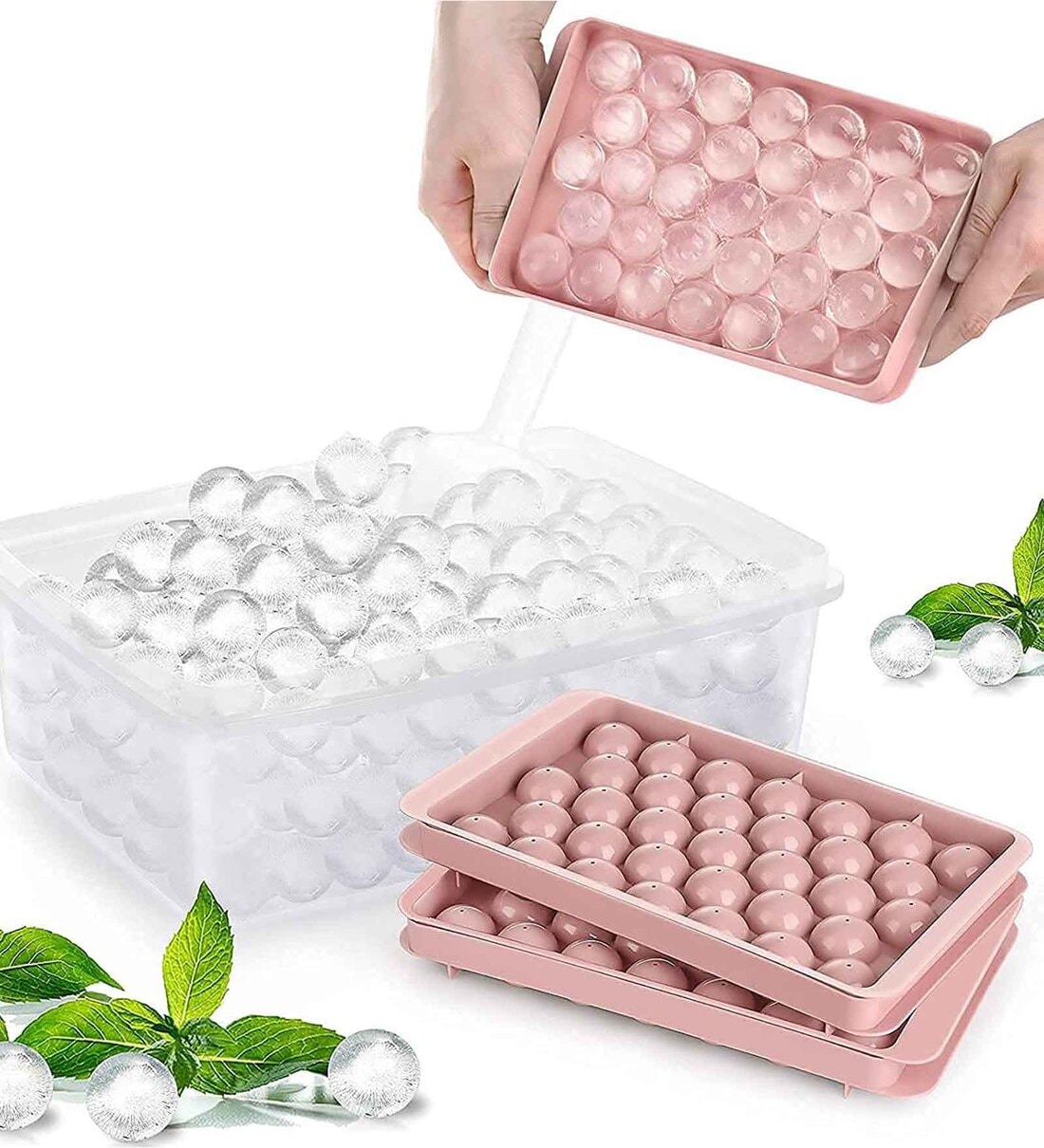 Plastic Ice Balls Tray with Lid (Assorted)Share By Wens