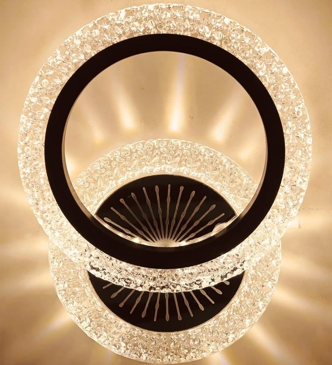 Modern Inbuilt LED Crystal Wall Light(3 Lighting Mode)Share By Sinoman