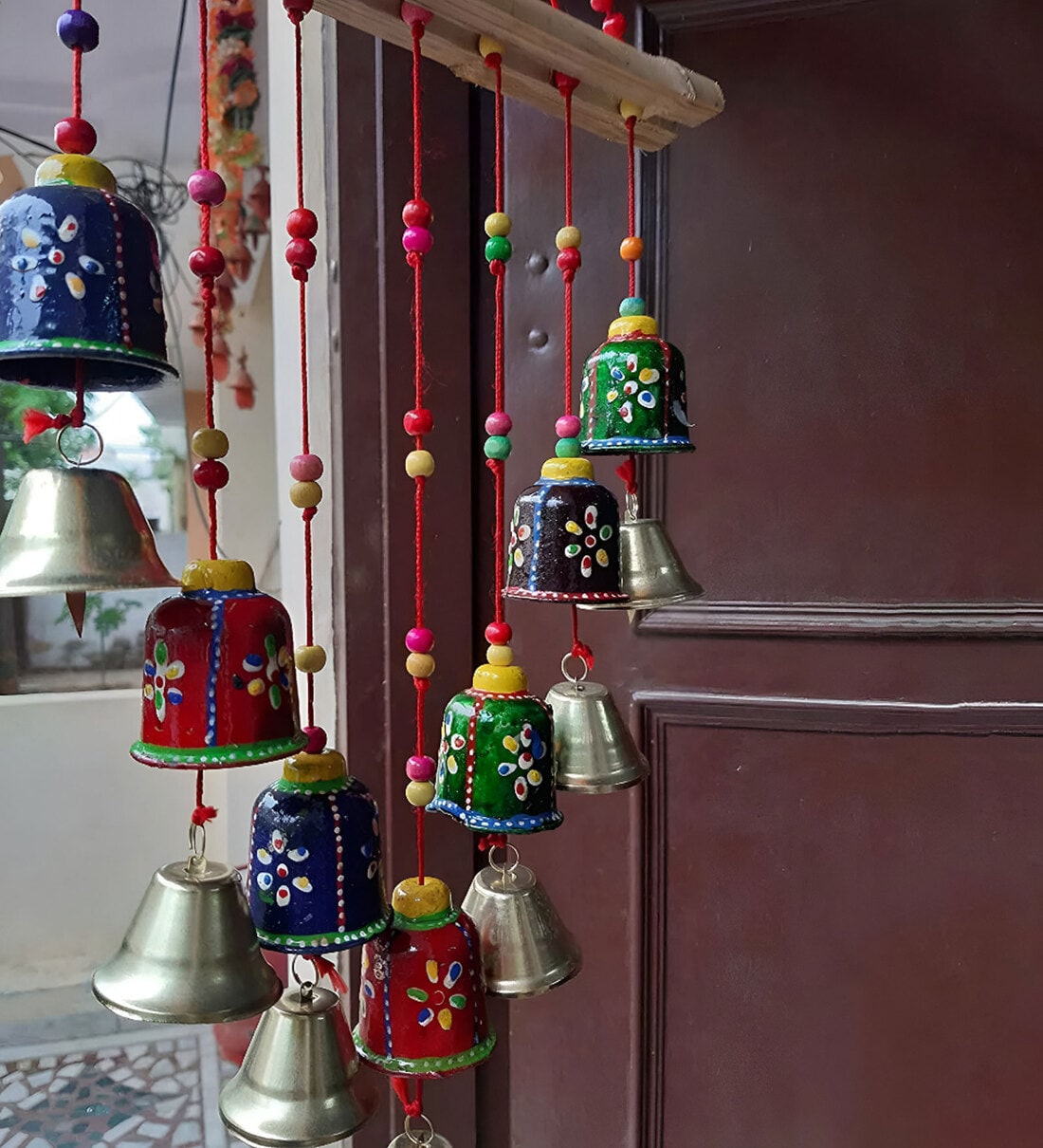 Rajasthani Wooden Colored Bells Wall HangingShare By Fashion Bizz